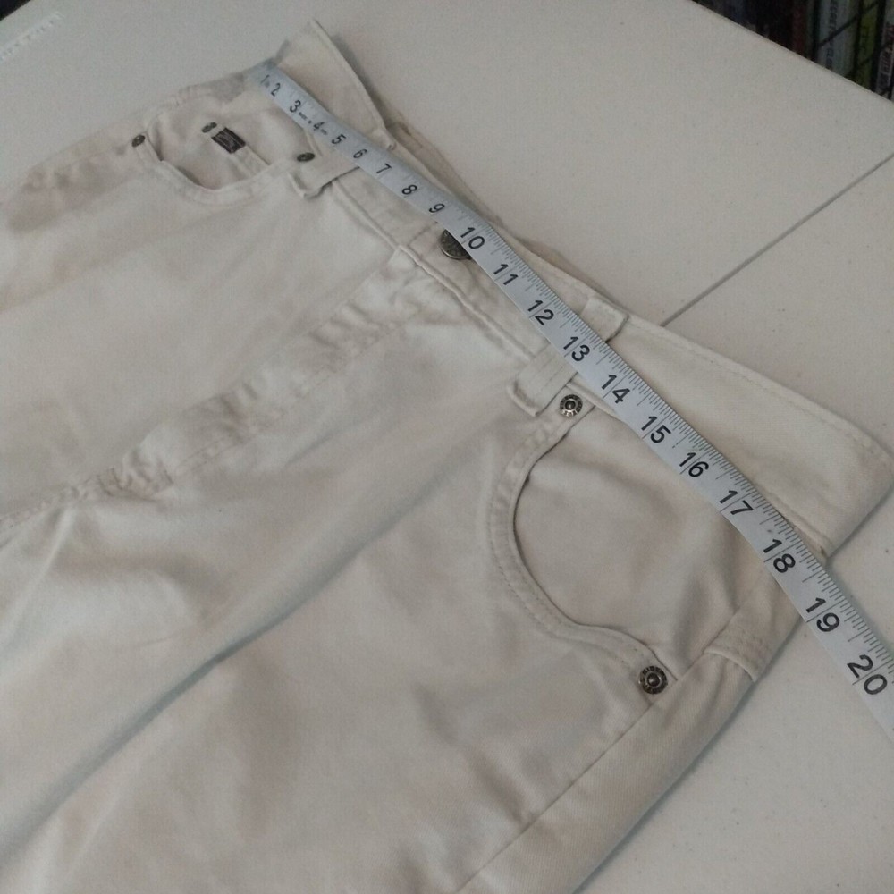 VTG Lee Rider Jeans Women's High Rise Mom carpenter cream color wide leg - Picture 4 of 7